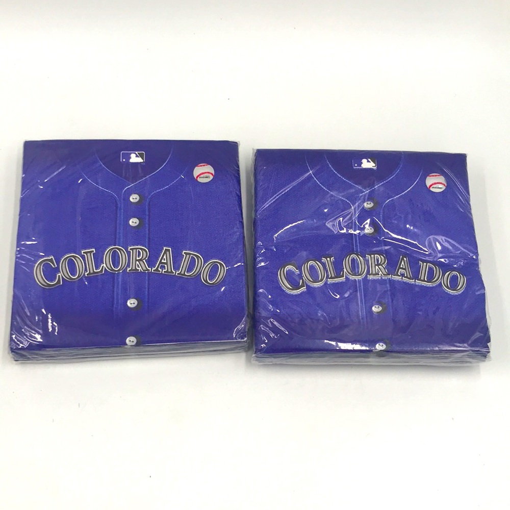 MLB Baseball Sports Banquet Colorado Rockies Party Paper Luncheon Napkins 2-Pack